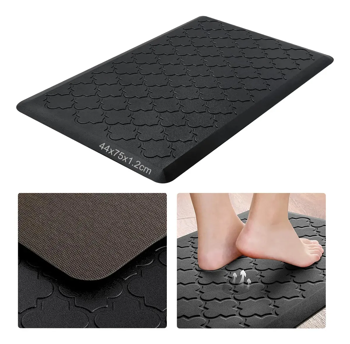 Tapetes antifadiga Eahsap de 75 cm para cafeteria, caixas de descanso de cozinha, tapetes de descanso para pés de escritório para cozinha industrial, tapete antifadiga, tapete de descanso