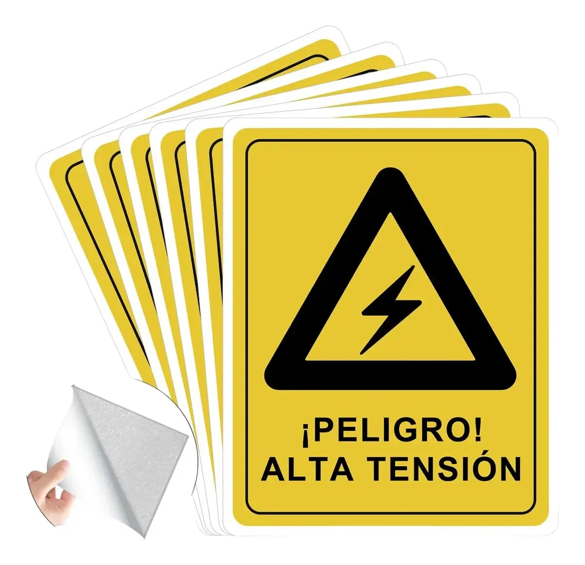 6 peças de sinal de perigo de alta tensão, sinal de aviso, 20x30cm