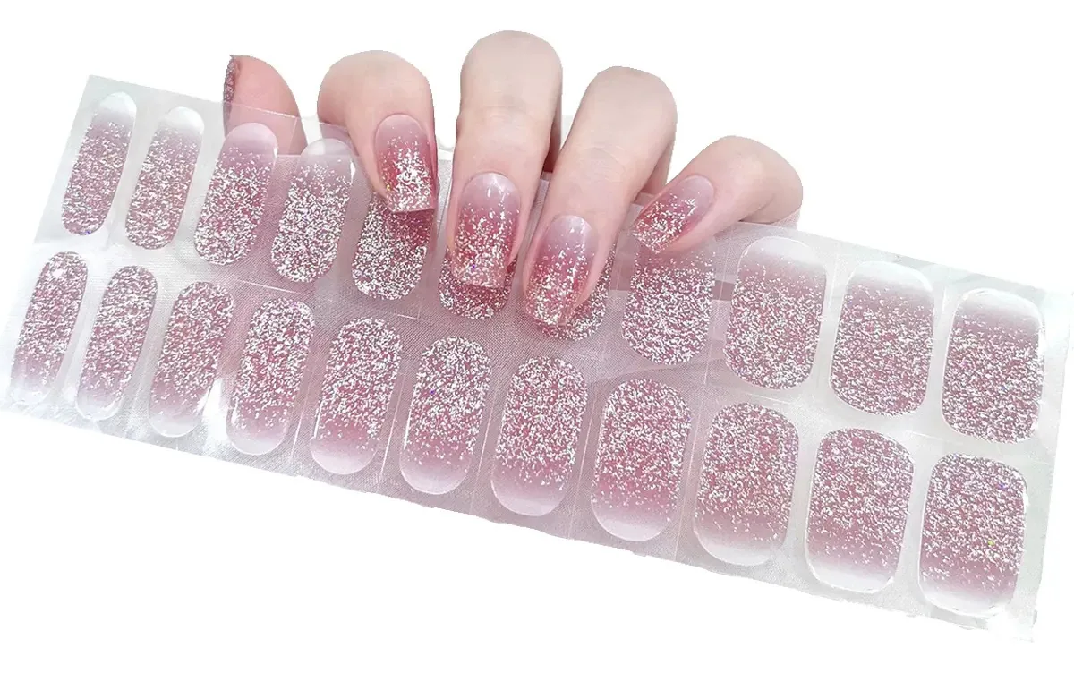 Unhas de gel macio, unhas postiças, unhas de gel semicuradas, cor de 22 dedos, 60025, 60025