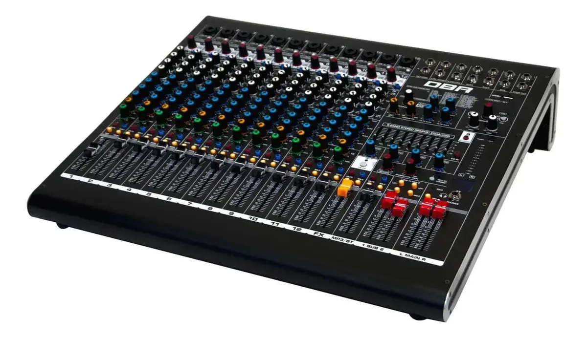 Mesa De Som Dbr Dm12 Usb 12 Canais Com Efeito