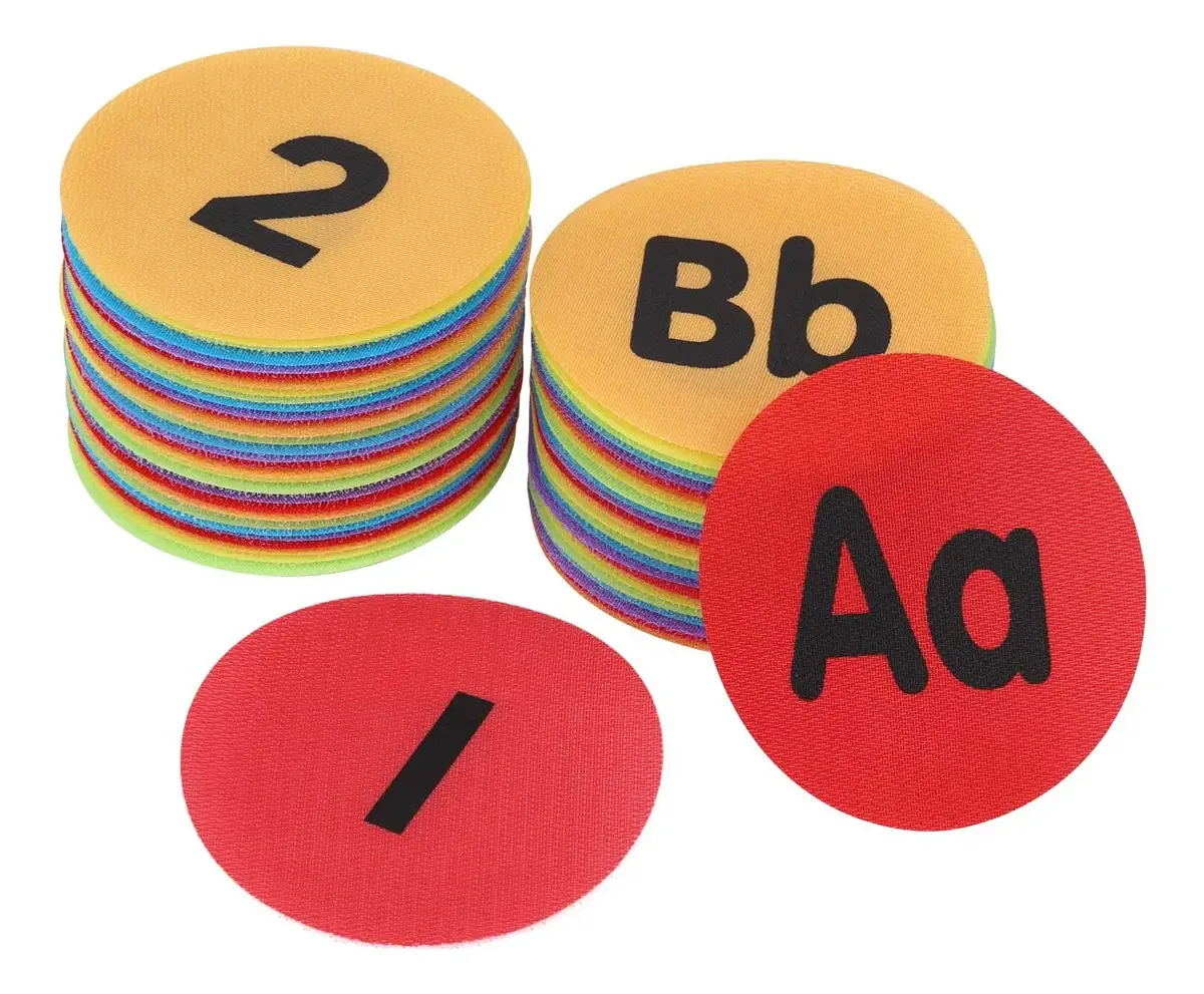 Marcadores de carpete com números 1-34 do alfabeto A-z, 60