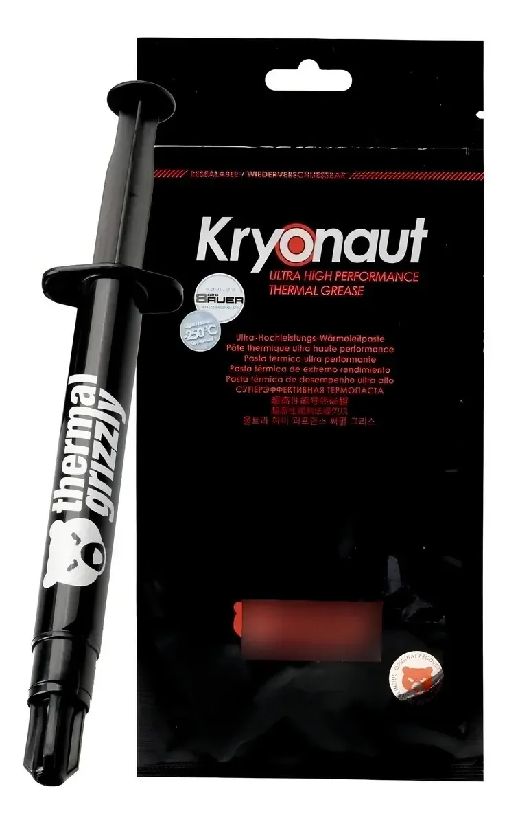 Pasta Térmica Thermal Grizzly Kryonaut 11.1g para Overclock CPUs e Placas