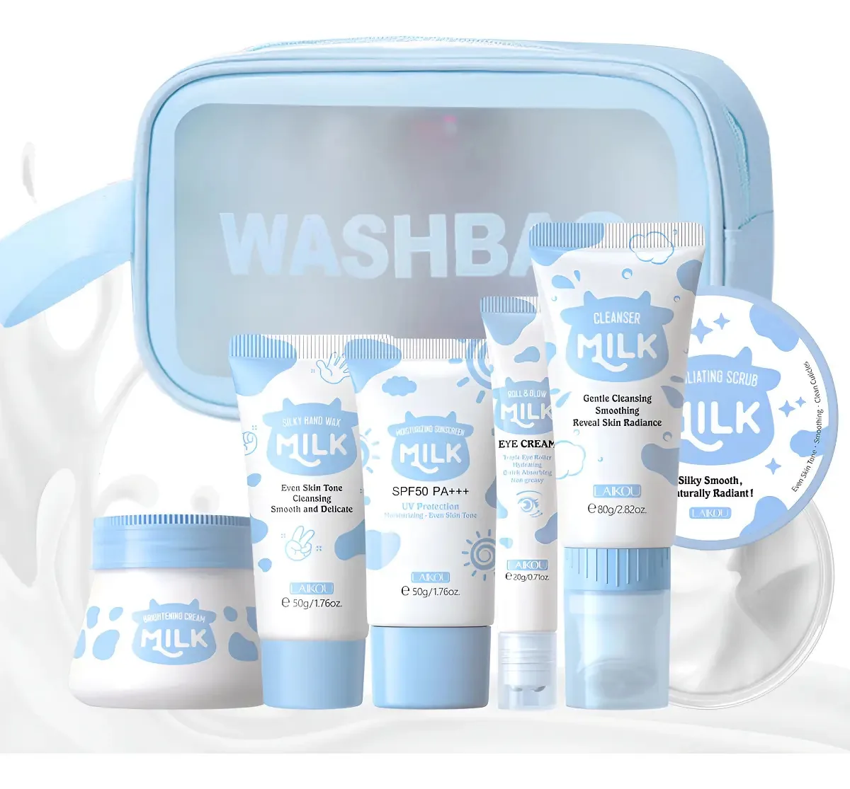 Laikou Kit C/7 Cuidados Pele Iluminação Hidratação