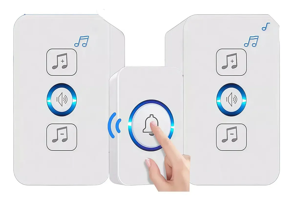 Campainha sem fio à prova d'água Home Security 2 Receptores