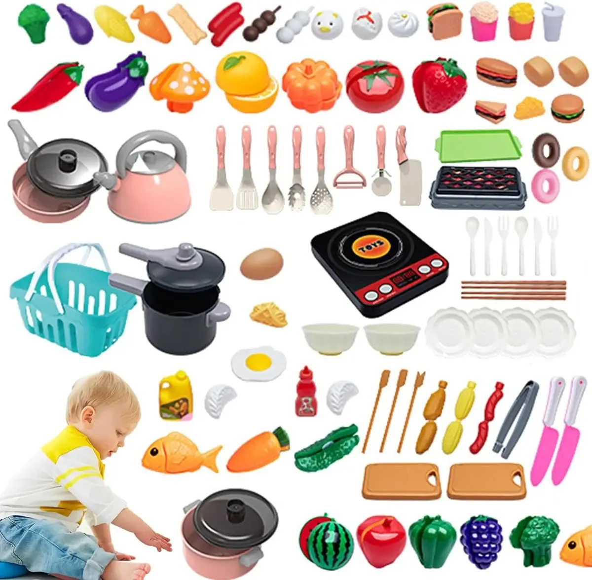 Toy Kitchen Tiannuofa Tiannuofa Brinquedos de cozinha para crianças cor rosa