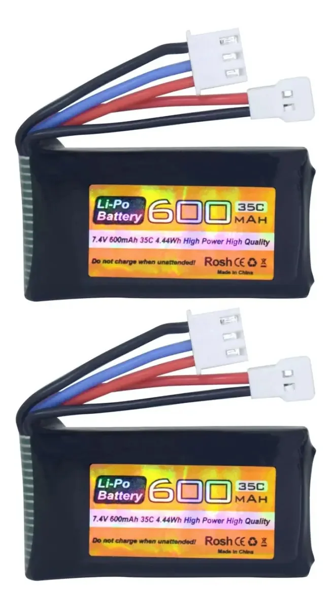 Baterias Lipo 7.4v 600mah 35c 2s Molex Para Rc Fcx24