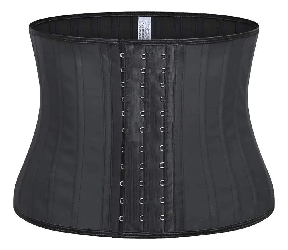 Cintas redutoras de látex modeladoras colombianas, 25 varetas, cor preta, 24 cm, tamanho 6xl