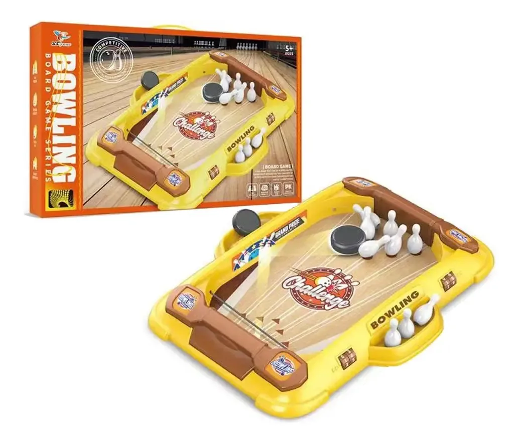 Jogo de tabuleiro de pinball e boliche para crianças