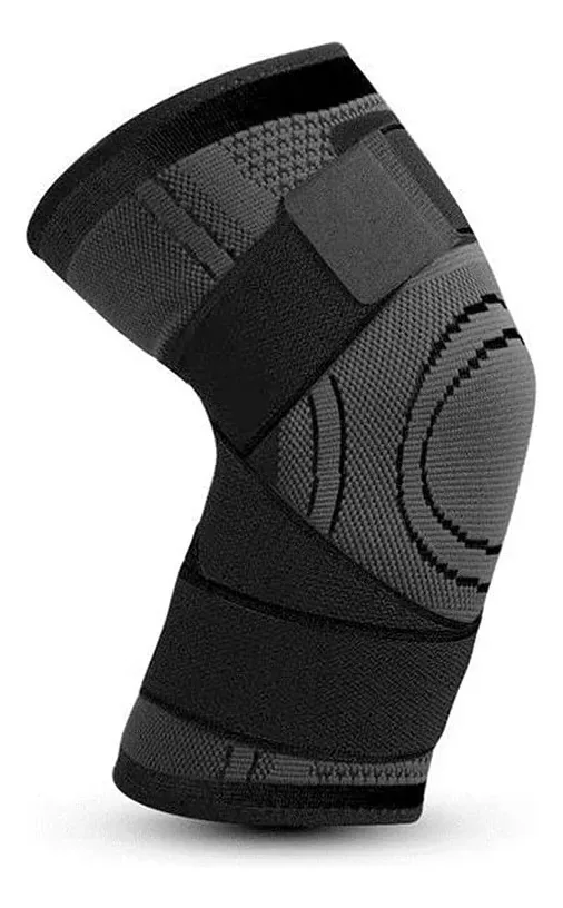 Joelheiras Esportivas de Pressão Arrgo com Cordões, de Tricô, para Corrida, Basquete, Montanhismo, Ciclismo, Badminton, Joelheiras