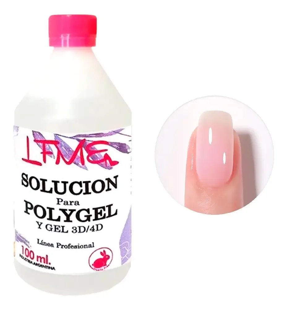Solução líquida Lefemme Polygel 100ml Solução de poligel para unhas esculpidas