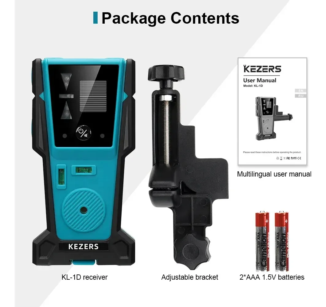 Detector de nível a laser azul Kezers