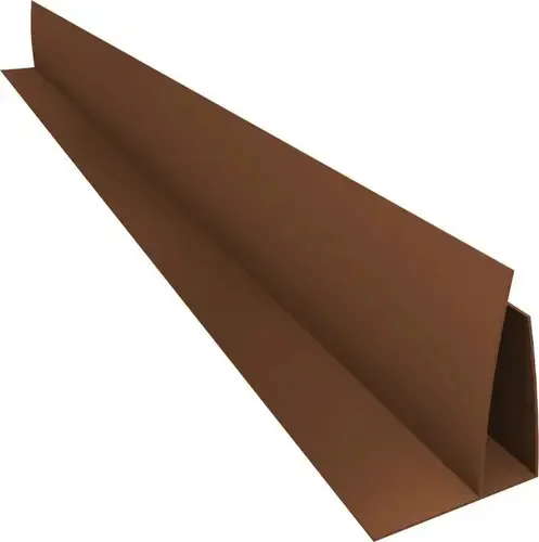 Perfil F para acabamentos em PVC e gesso marrom 6 Mts - Smf