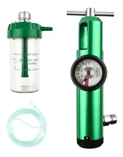 Regulador com manômetro para tanque de cânula+recipiente