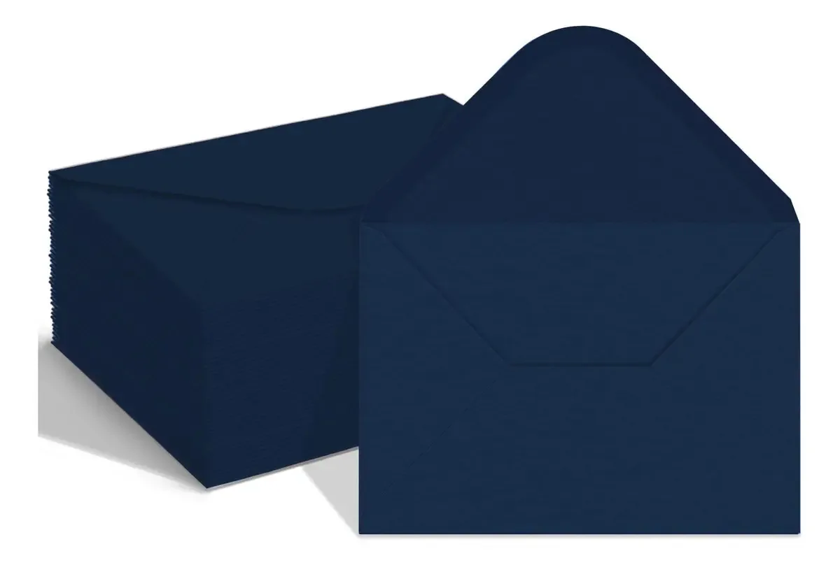 Pacote de 100 envelopes A6 azul marinho para convites