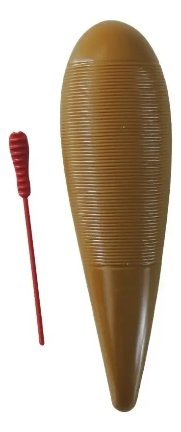 Guiro com ritmo de percussão Scraper, salsa, cumbia W, cor marrom