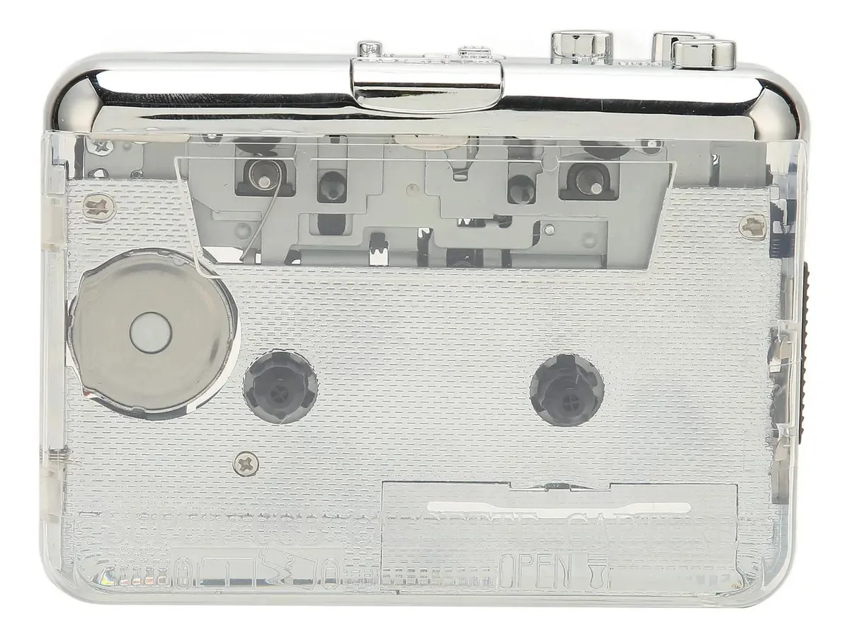 Leitores de cassetes, conversor de cassetes USB para MP3 Leitor de cassetes portátil Auto Reverse Walkman, compatível com laptops, toca-fitas retrô com fones de ouvido de 3,5 mm