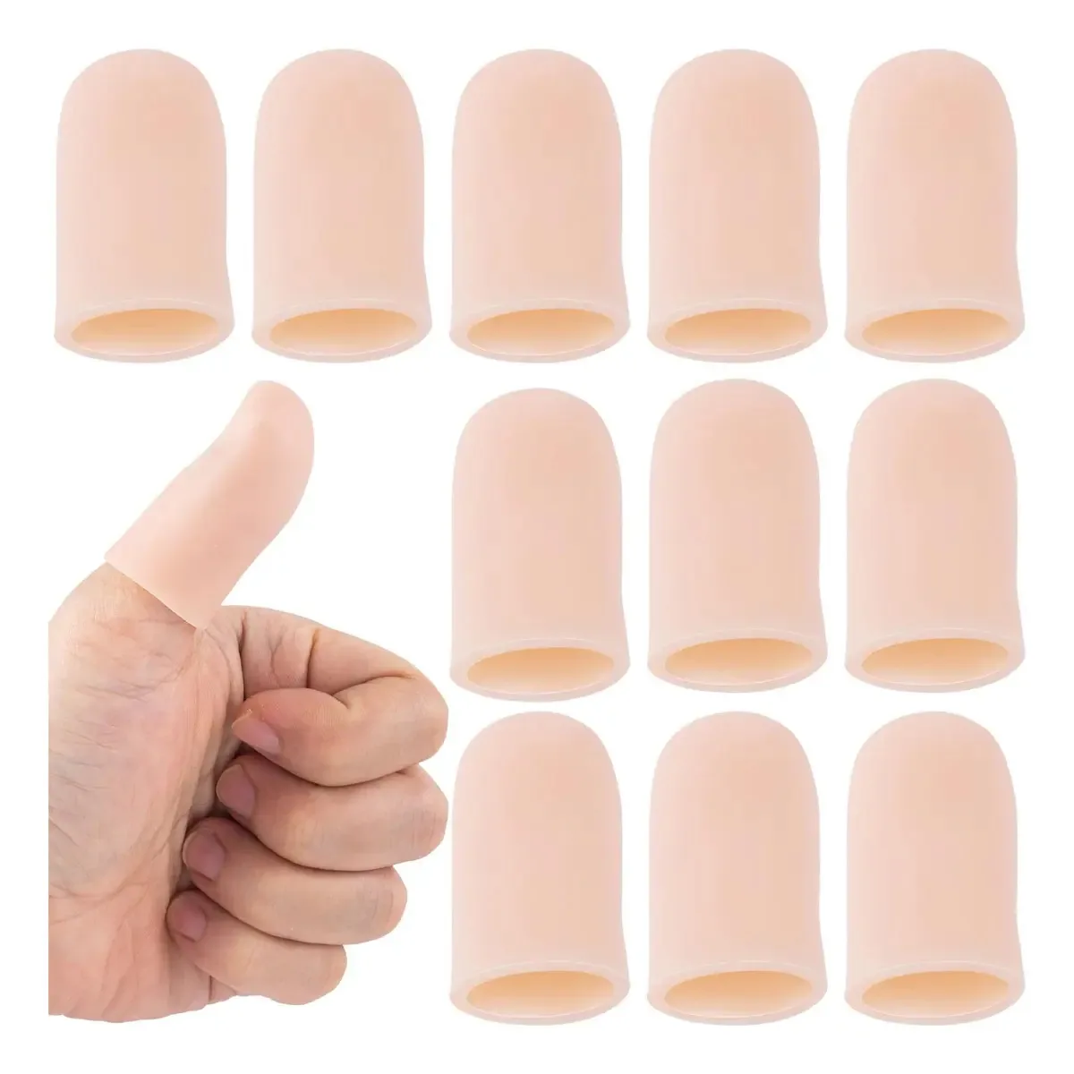 Capas de dedo de gel Pagow 10, par protetor de silicone