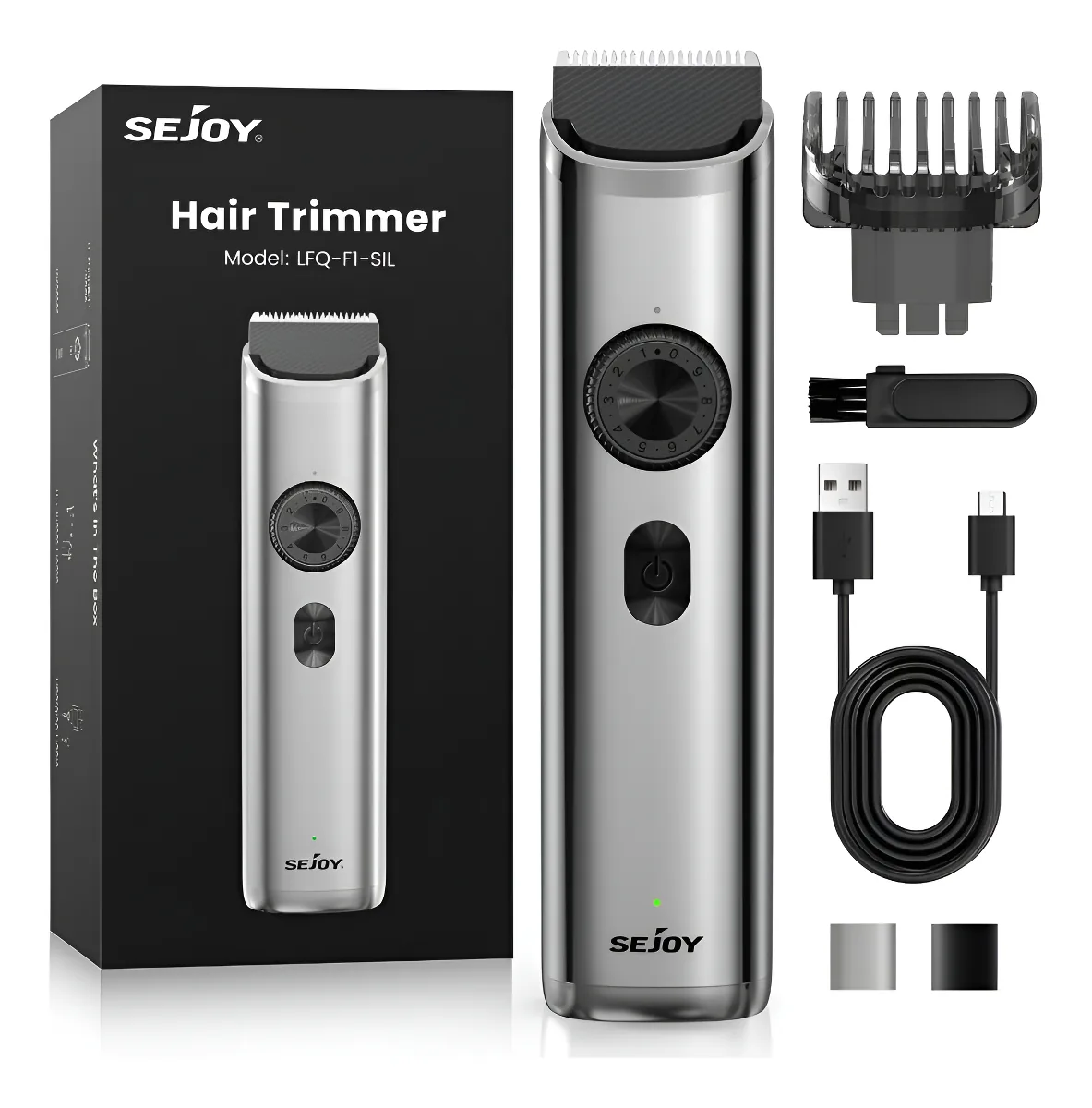 Máquina de cortar cabelo elétrica Sejoy, barbeadores de barba