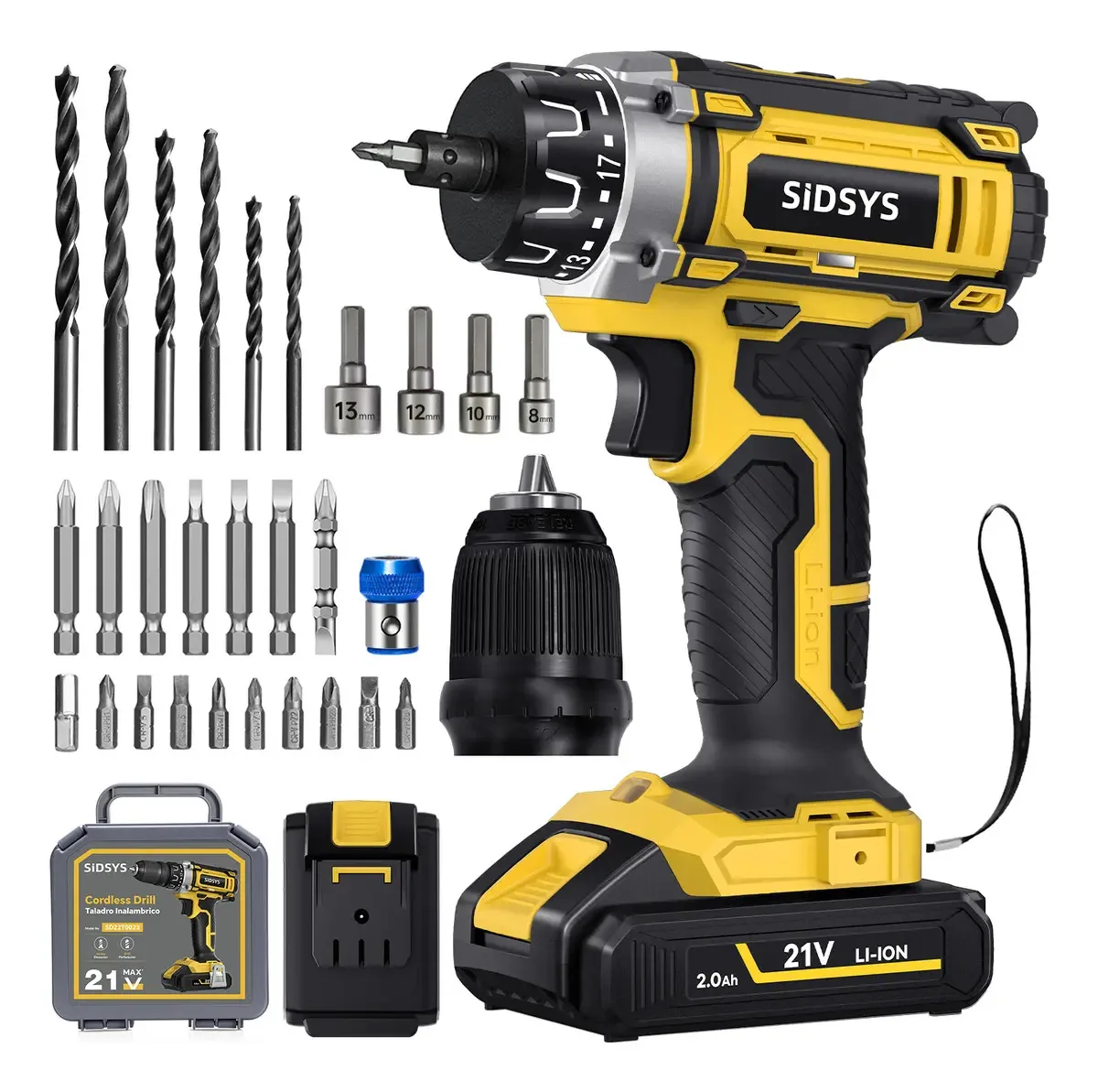 Sidsys Atornillador Electrico SD22T0023 Amarelo