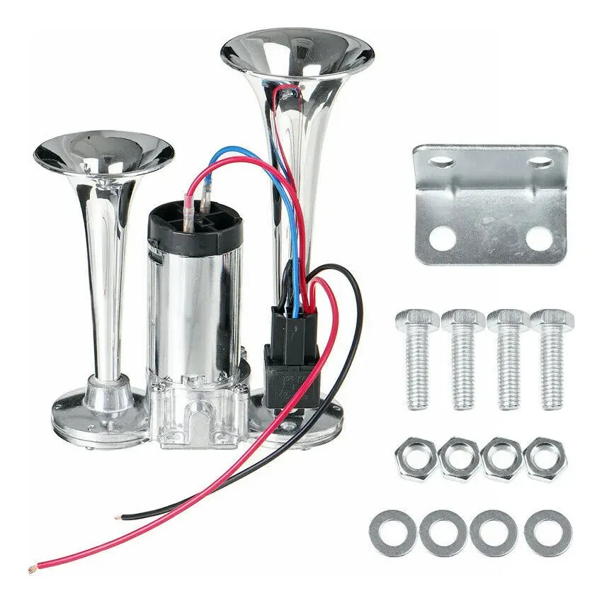 Buzina De Carro 2 Cornetas 12v Para Caminhão Carro C/ Rele