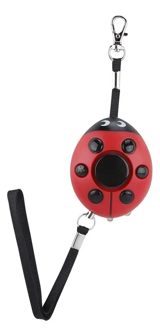 Alarme Pessoal de Ataque 130db Segurança Pessoal Chaveiro de Alarme, Proteção de Defesa Pessoal Chaveiro de Alarme Besouro 130db Alarme de Emergência para Mulher com Led