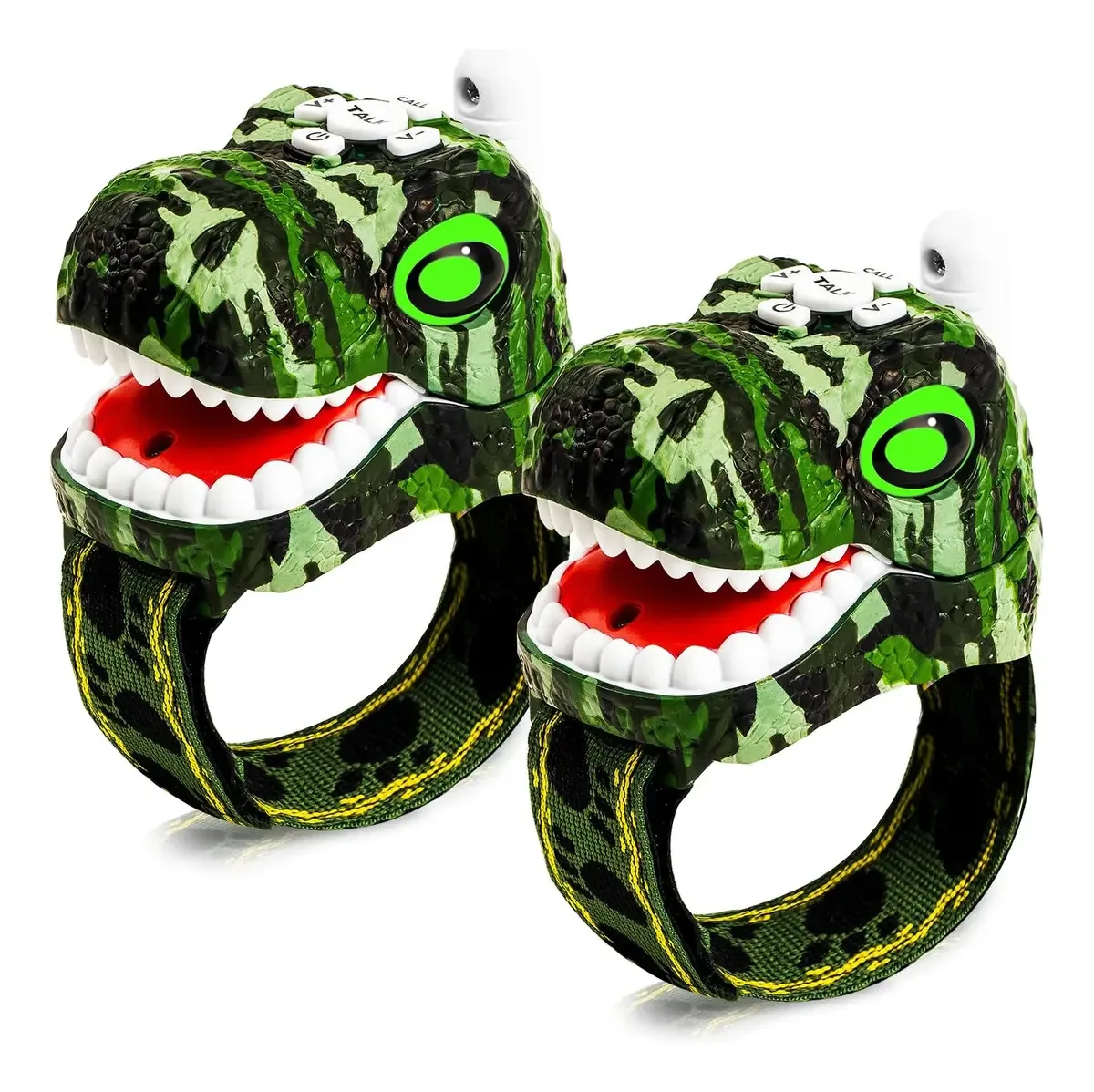 Walkie Talkies Azyfei Dinosaur para crianças, rádios de. Cor: Camuflagem verde