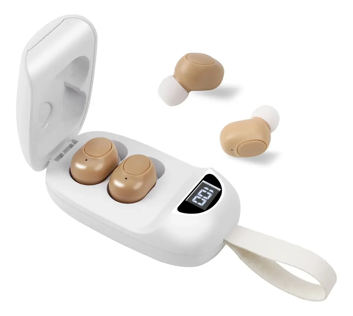 Aparelhos auditivos para idosos, Rechargeable Hearing Aids Co. Cor: branco
