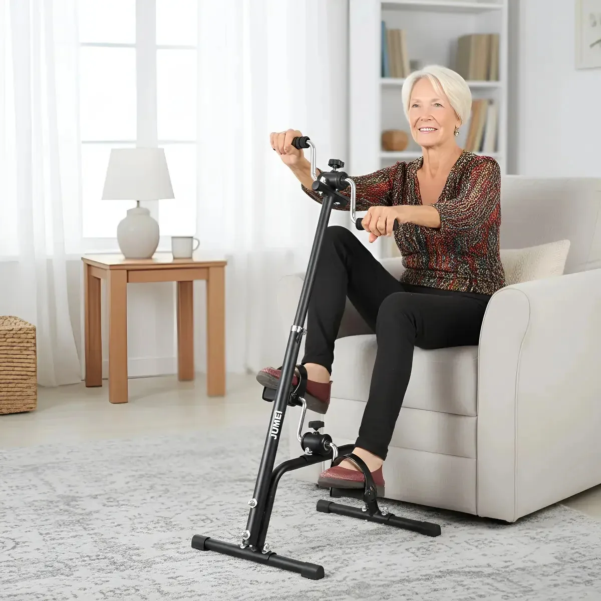 Mini bicicleta ergométrica Jumei para reabilitação de mãos e pés