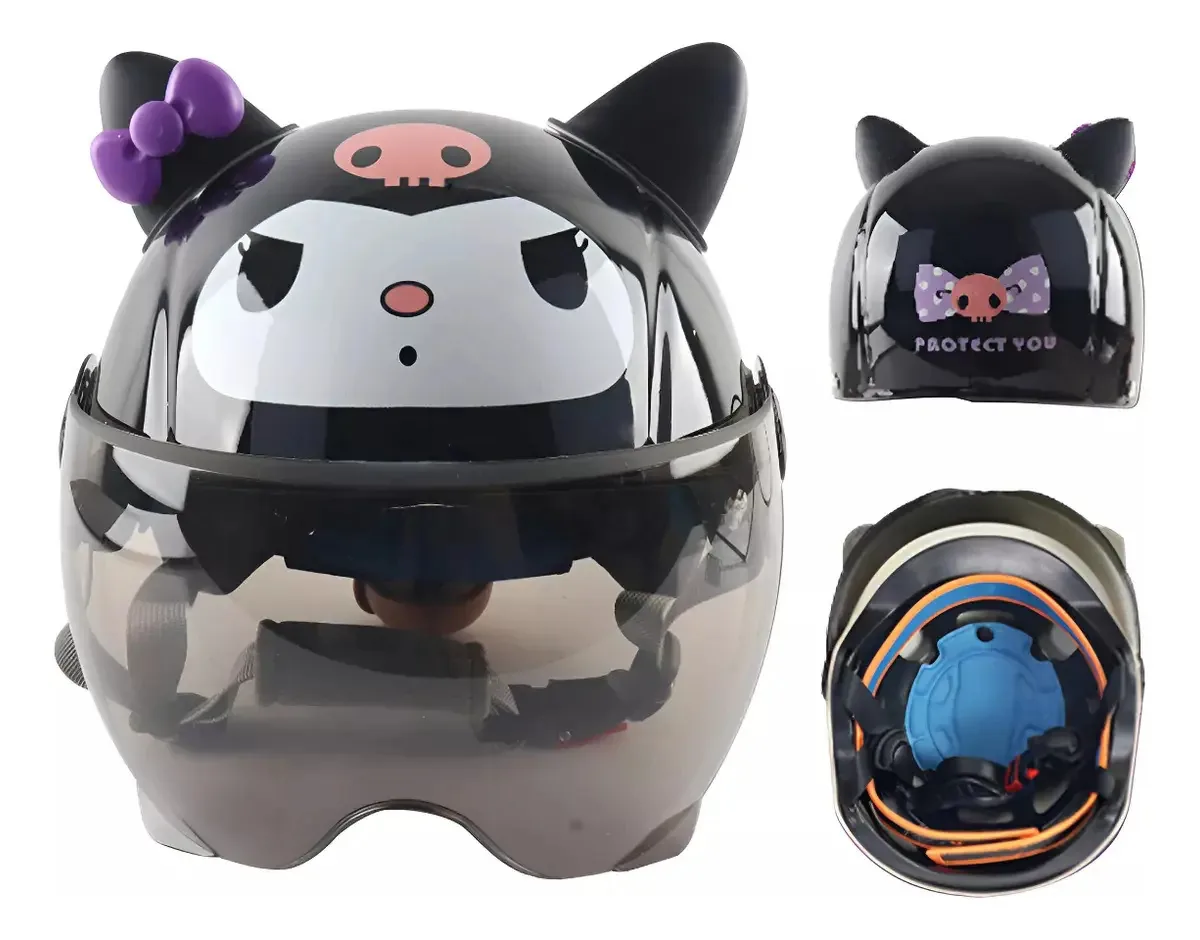 Capacete infantil de desenho animado Luis Capacetes de motocicleta para crianças Capacetes infantis para carros elétricos