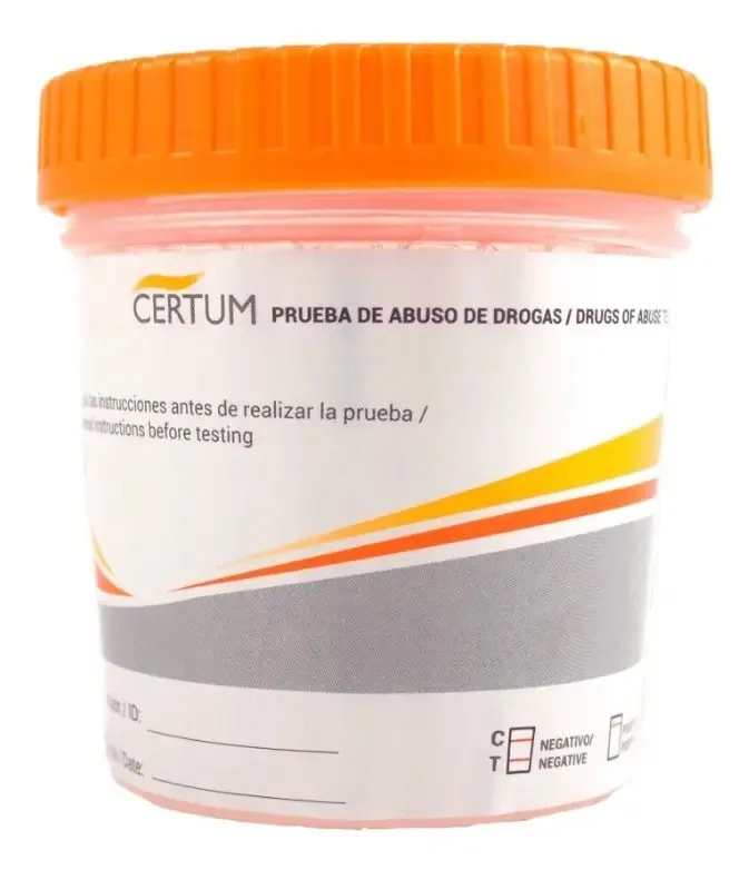 Frasco de detecção de 5 medicamentos Certum Simple Cup - C/25