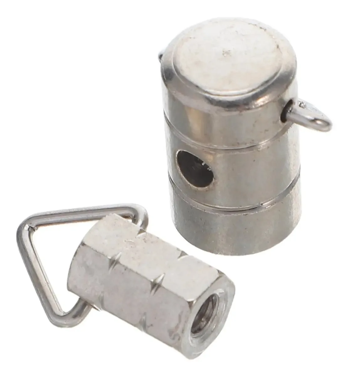 Conjunto de botões de fivela com alça de metal Healifty Banjo Strap Lock. Cor Prata