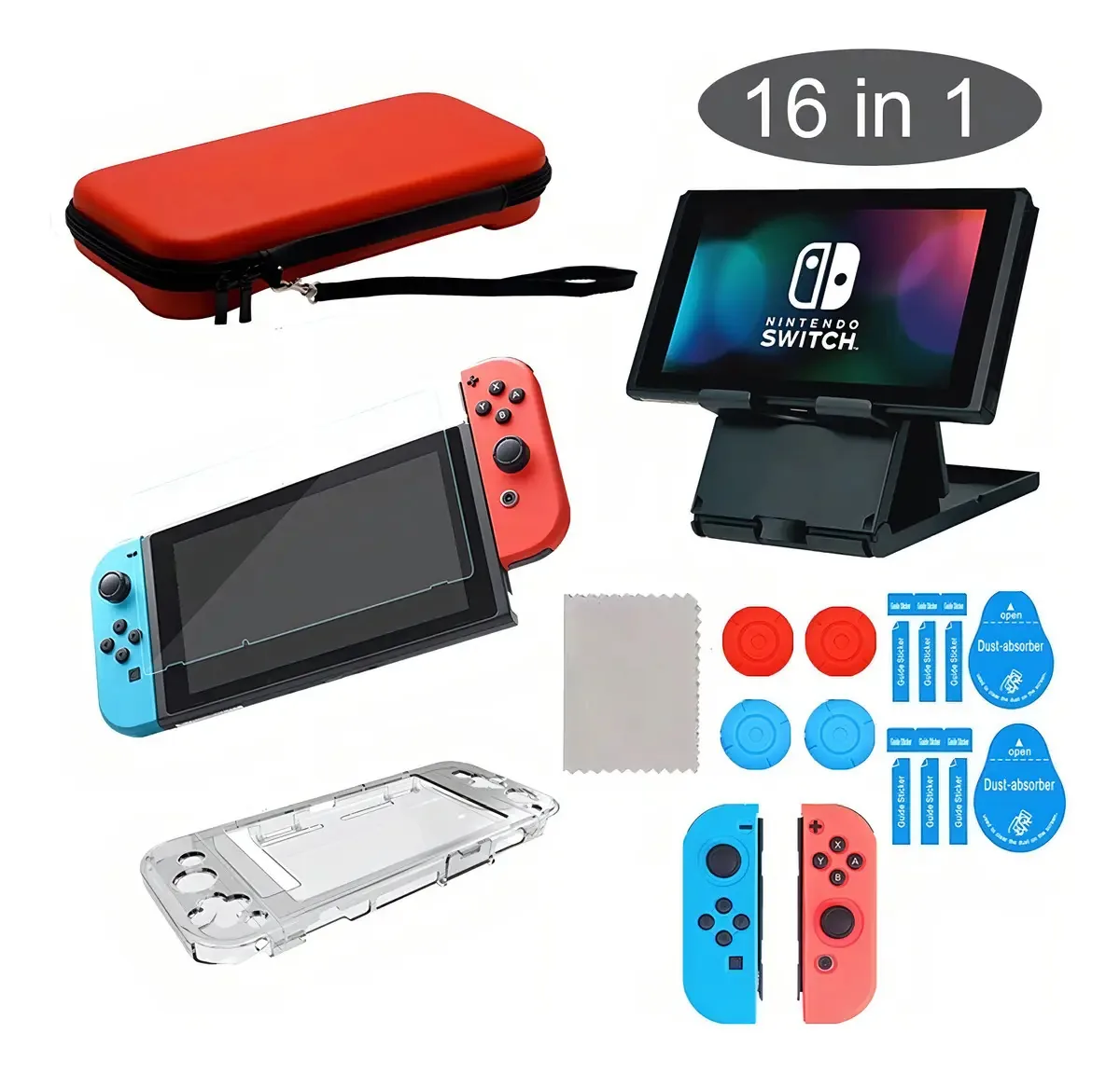 Capa protetora com acessórios para Nintendo Switch