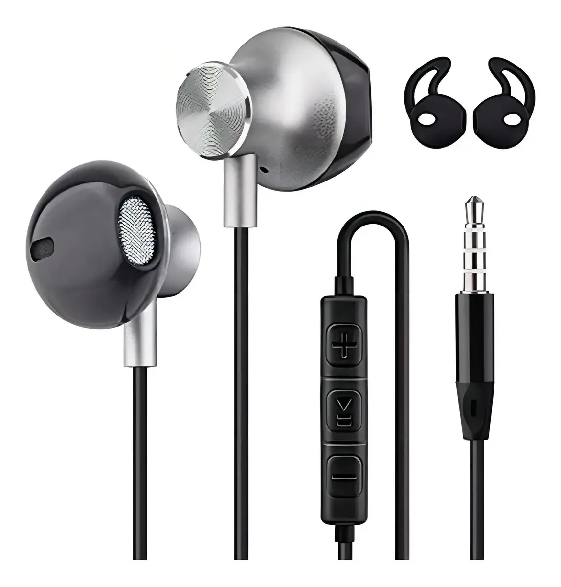 Fones de ouvido Xinliang com microfone, fones de ouvido com fonte