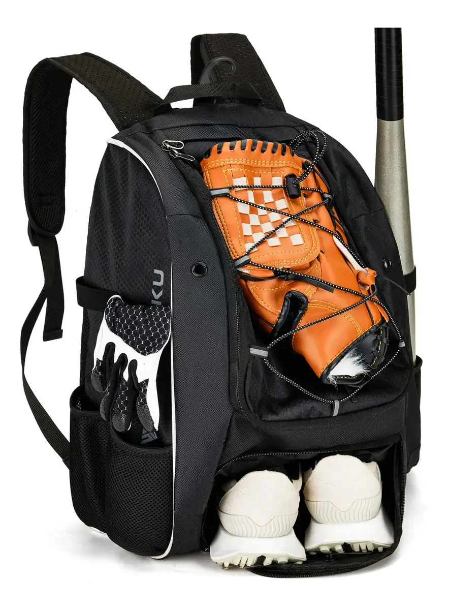 Darekuku Mochila de Beisebol Juvenil Grande Respirável Para Taco de Beisebol Para Jovens e Adultos, Equipamento Durável de T-ball e Softball | Suporta Taco, Capacete, Luva