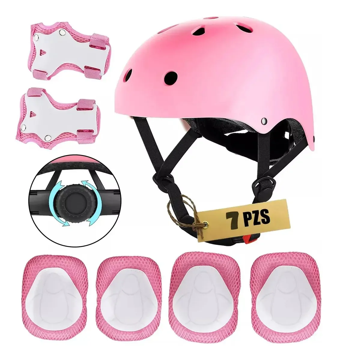 Kit de equipamento de proteção esportiva Ltmebuy Kit De Casco Protecciones - 7 peças