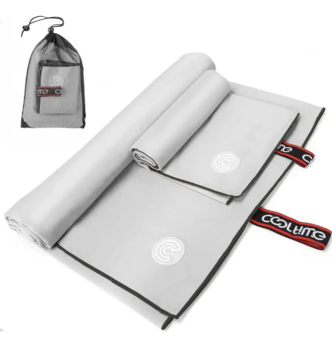 Conjunto de toalhas e toalhas de secagem de microfibra Ra Grey
