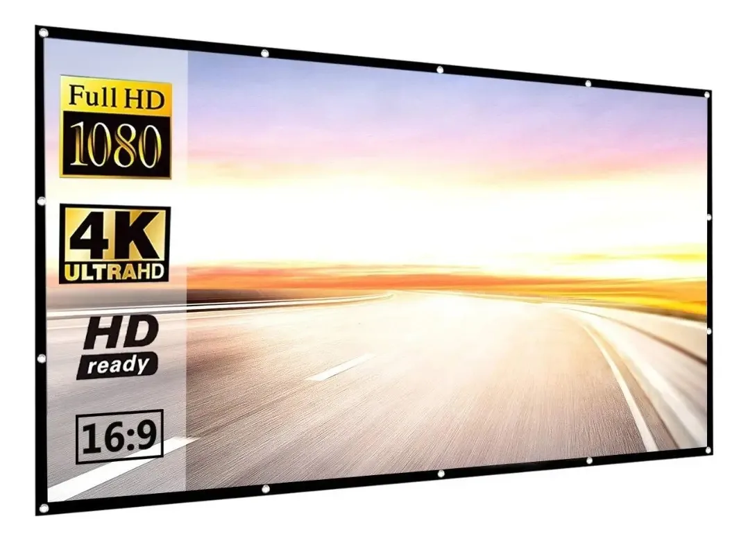 Tela de projeção HD 16:9 de 120 polegadas