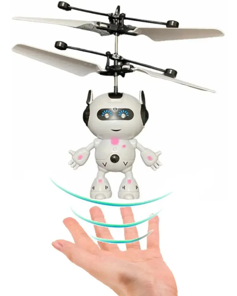 Mini Space Robot Drone, sensor de mão, helicóptero, brinquedo rosa