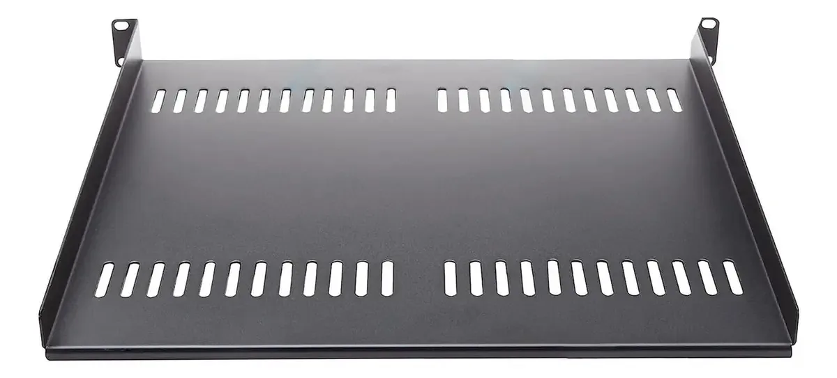 Prateleira de Servidor 1U com Ventilação Universal para Rack de 19 Polegadas, Prateleira de Gabinete e Prateleira de Rack 1U em Aço Reforçado com Capacidade de Peso de 50 Libras