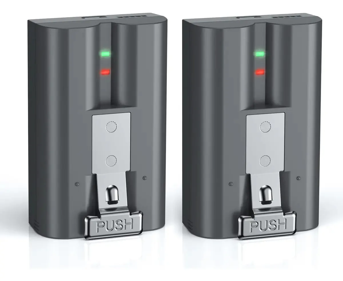 Powerextra - Pacote de 2 baterias compatível com porta circular