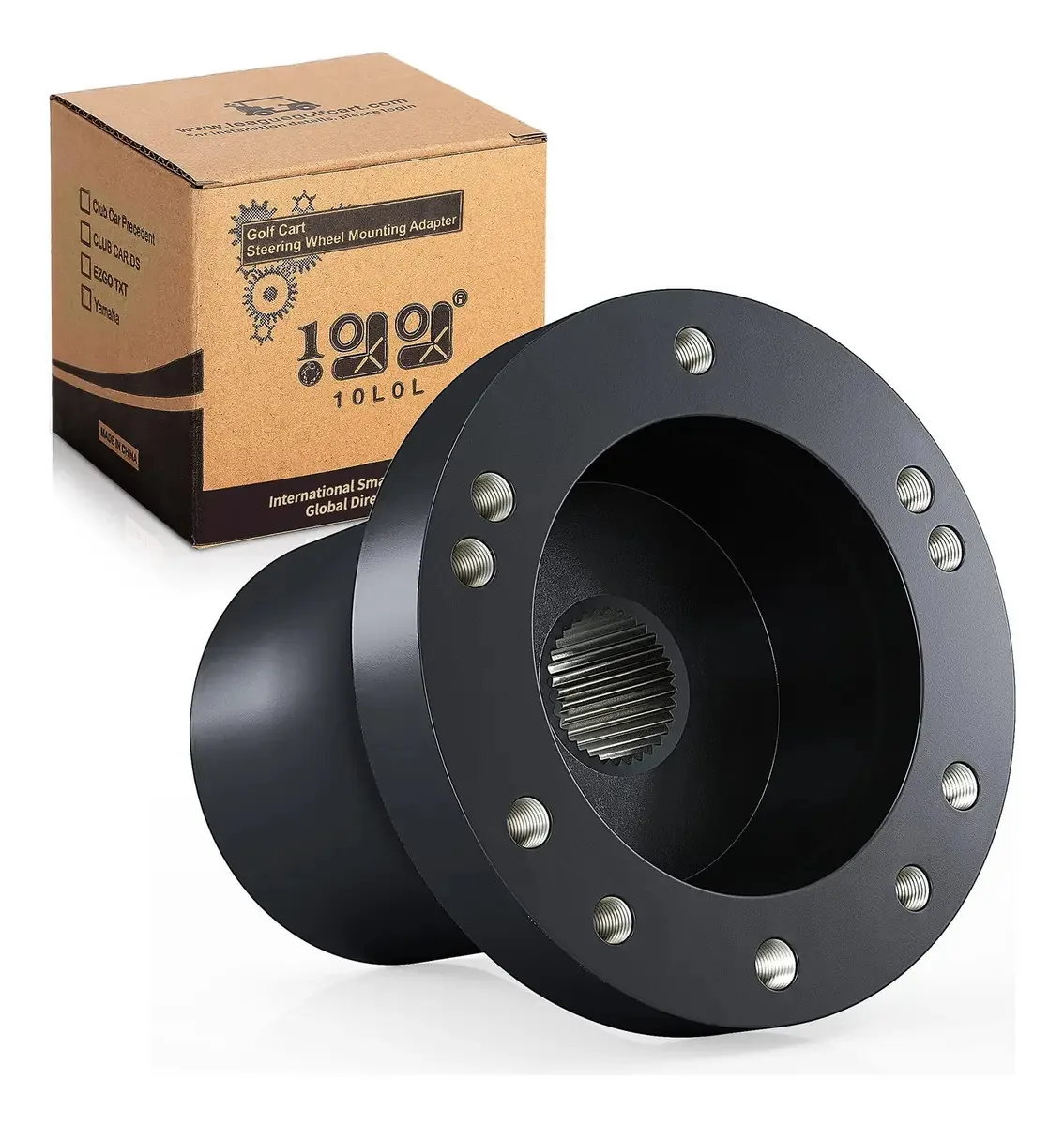 Adaptador de Volante para Carrinho de Golfe 10L0L para EZGO TXT e RXV, Preto