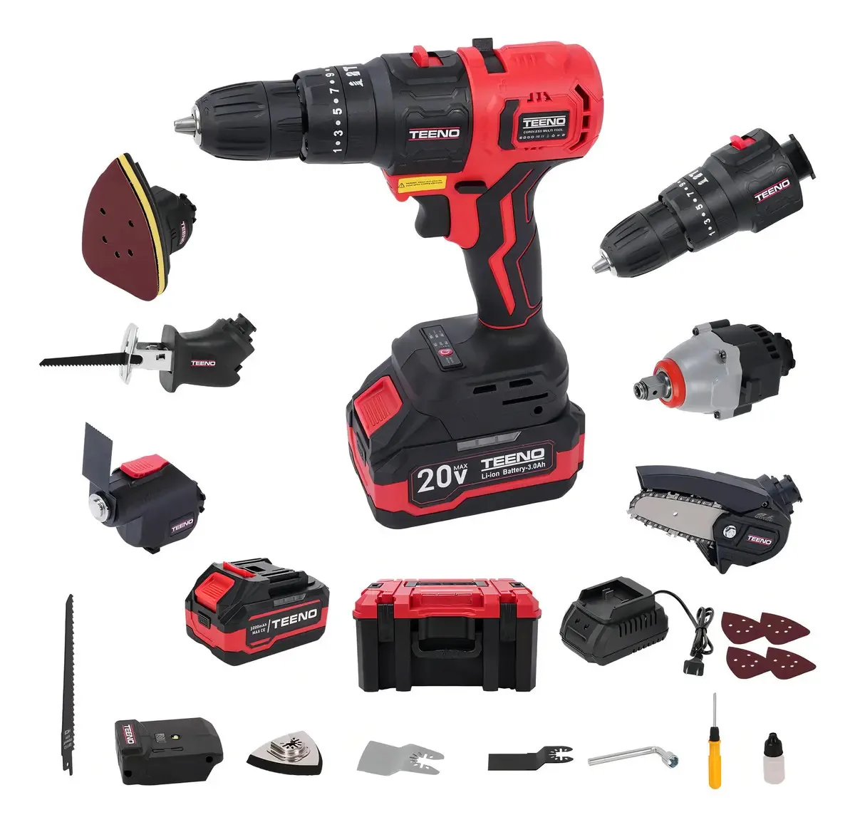 Kit combinado sem fio de 20 V, multiferramenta sem fio