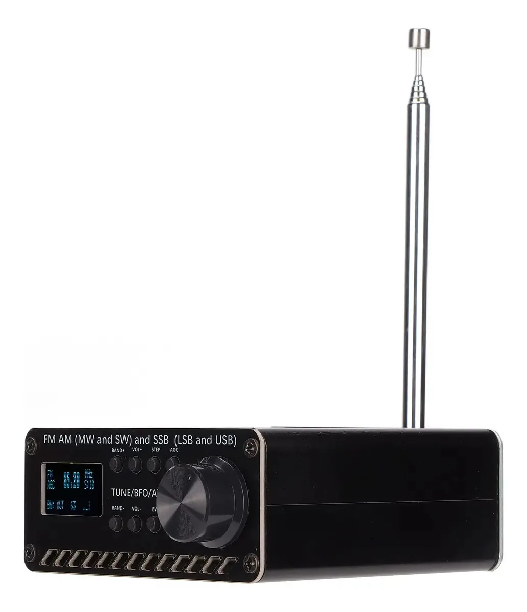 Scanner Receptor de Banda Completa, Gravador de Rádio com Bateria Interna FM AM (MW SW) SSB (LSB USB) DSP Decodificação Digital com Antena para Recepção Mundial