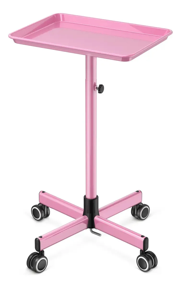 Carrinho rolante para salão de beleza, tatuagem, rosa Clin