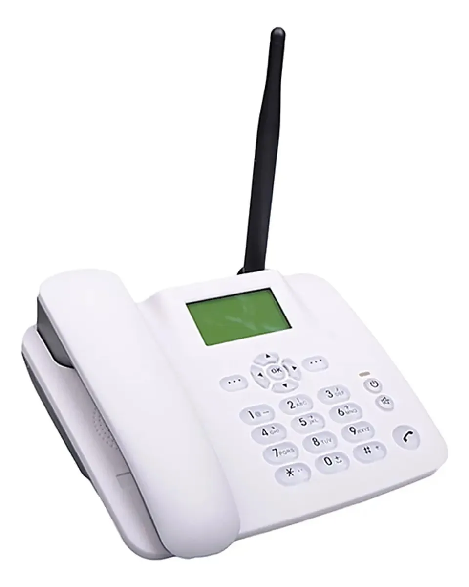 Mibee Telefone Fixo Sem Fio Telefone de Mesa 4g Suporte Gsm 850/900/1800/1900 Cartão Sim Telefone Sem Fio Com Antena Rádio Relógio Despertador Função Sms Para Casa Centro de Chamadas