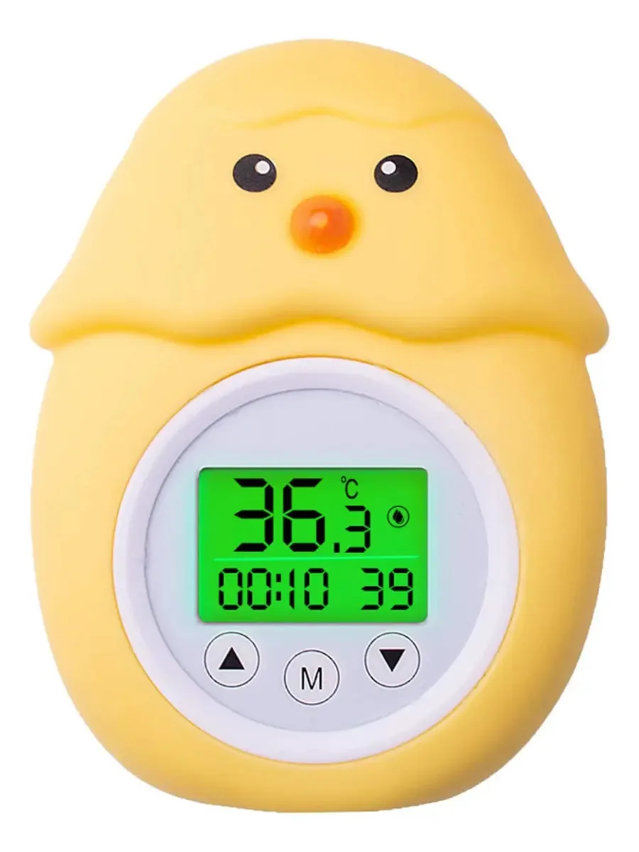 Solinder Termômetro Flutuante Para Banho De Bebês, Termômetro De Banho Com Temperatura Ambiente Tela Tricolor Retroiluminada Fahrenheit E Celsius Termômetro De Temperatura De Segurança