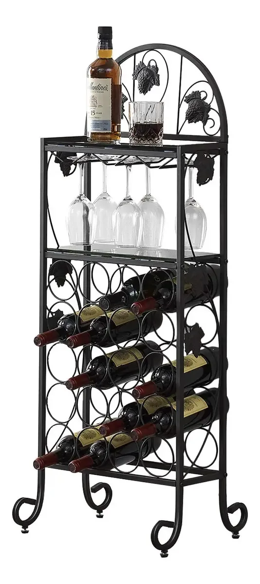 Mesa de metal Vecelo para 20 garrafas, suporte independente