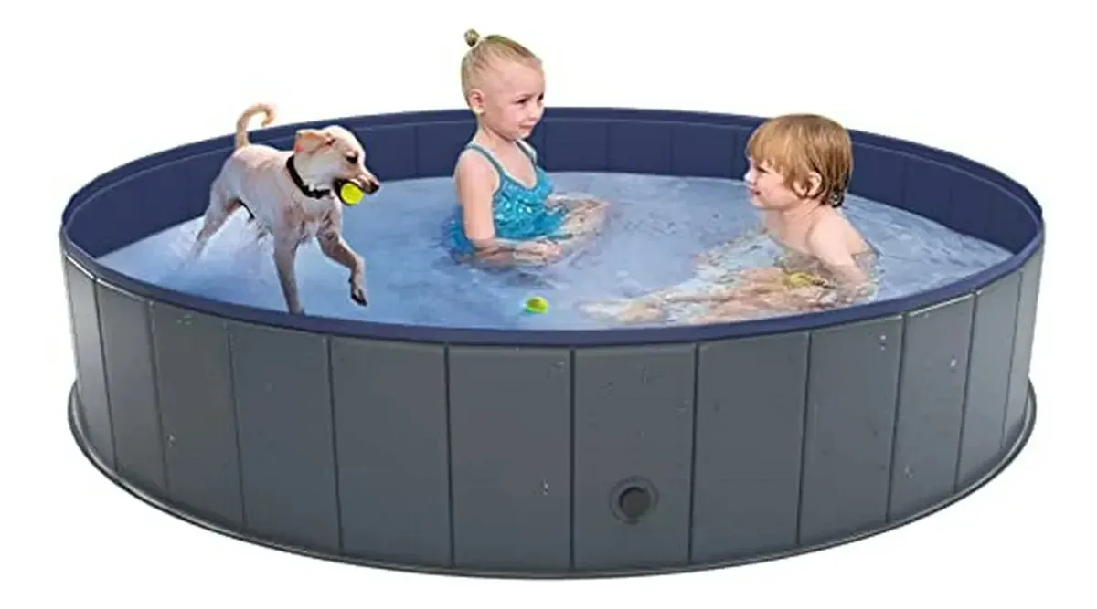 Piscina dobrável portátil e resistente para cães e gatos