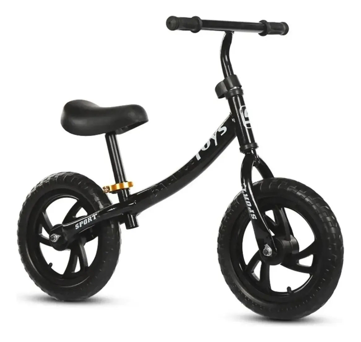 Bicicleta infantil Balance Trainer sem pedal, cor preta