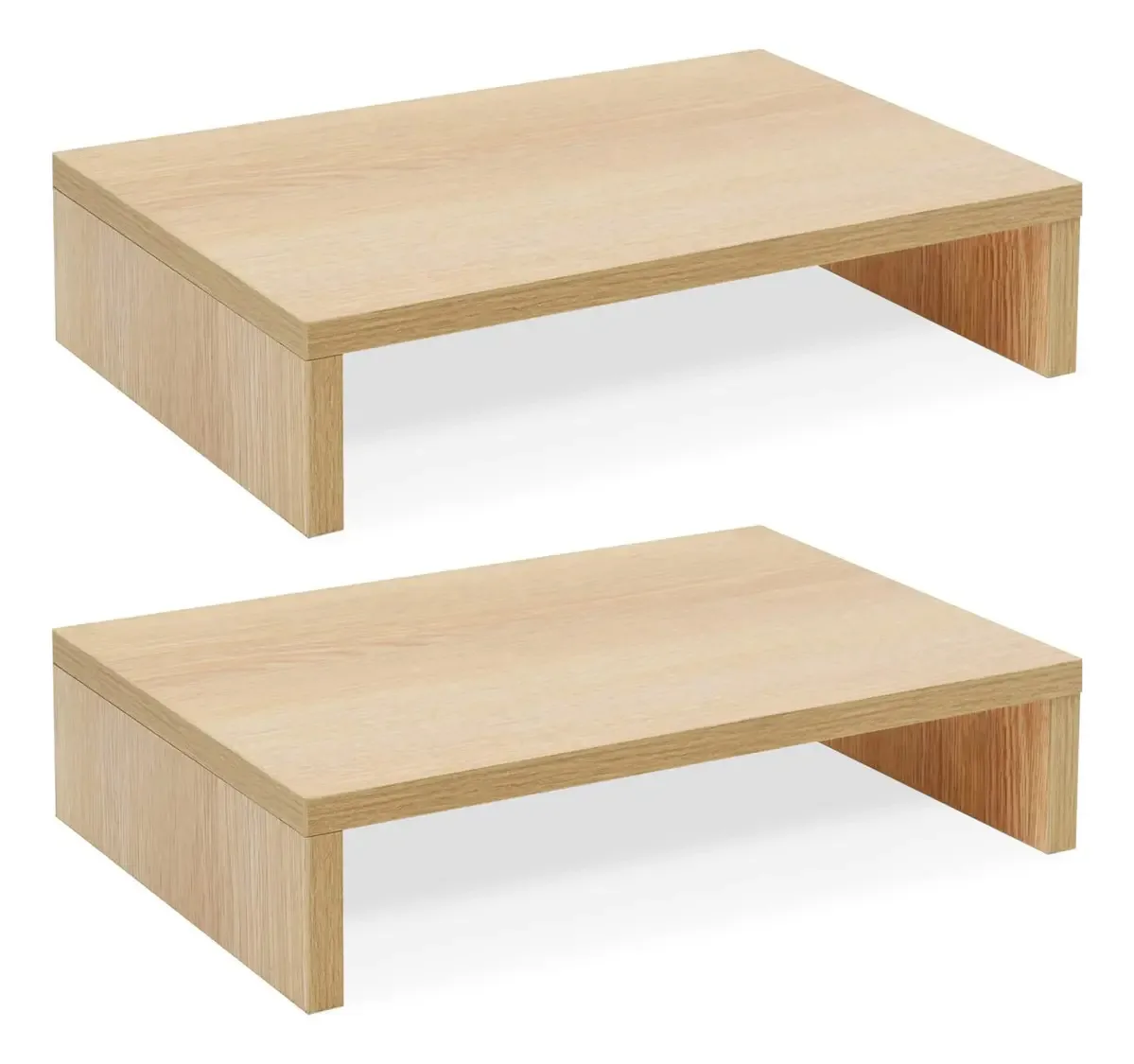 Suporte de monitor Teamix Wooden Riser, pacote com 2